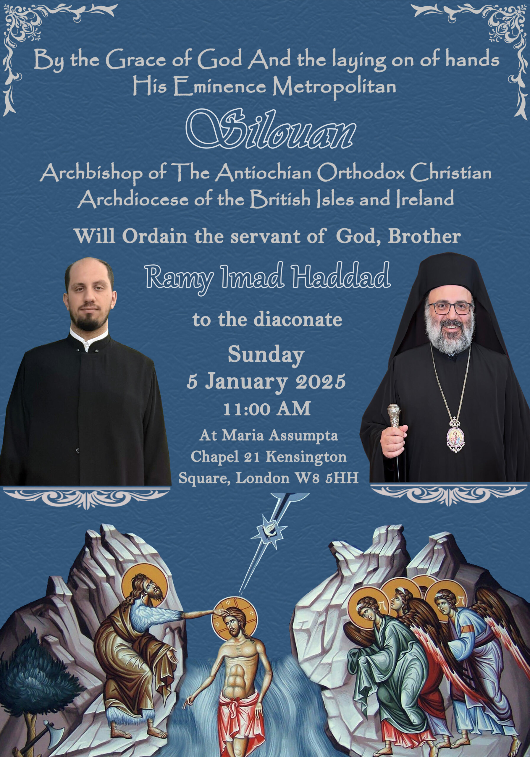 Announcing Ordination of Ramy Haddad to the Diaconate